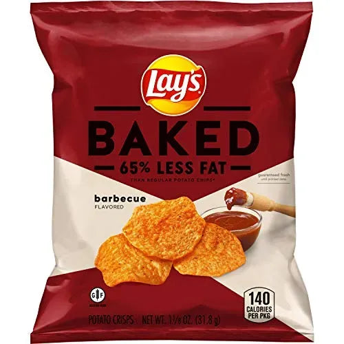 Lay's Oven Baked Barbecue Potato Crisps (10 ct, 1.13 oz) single serve office snack