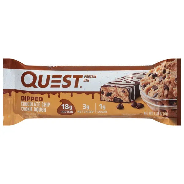Quest Chocolate Chip Cookie Dough Protein Bar (10 ct, 2 oz) single serve office snack
