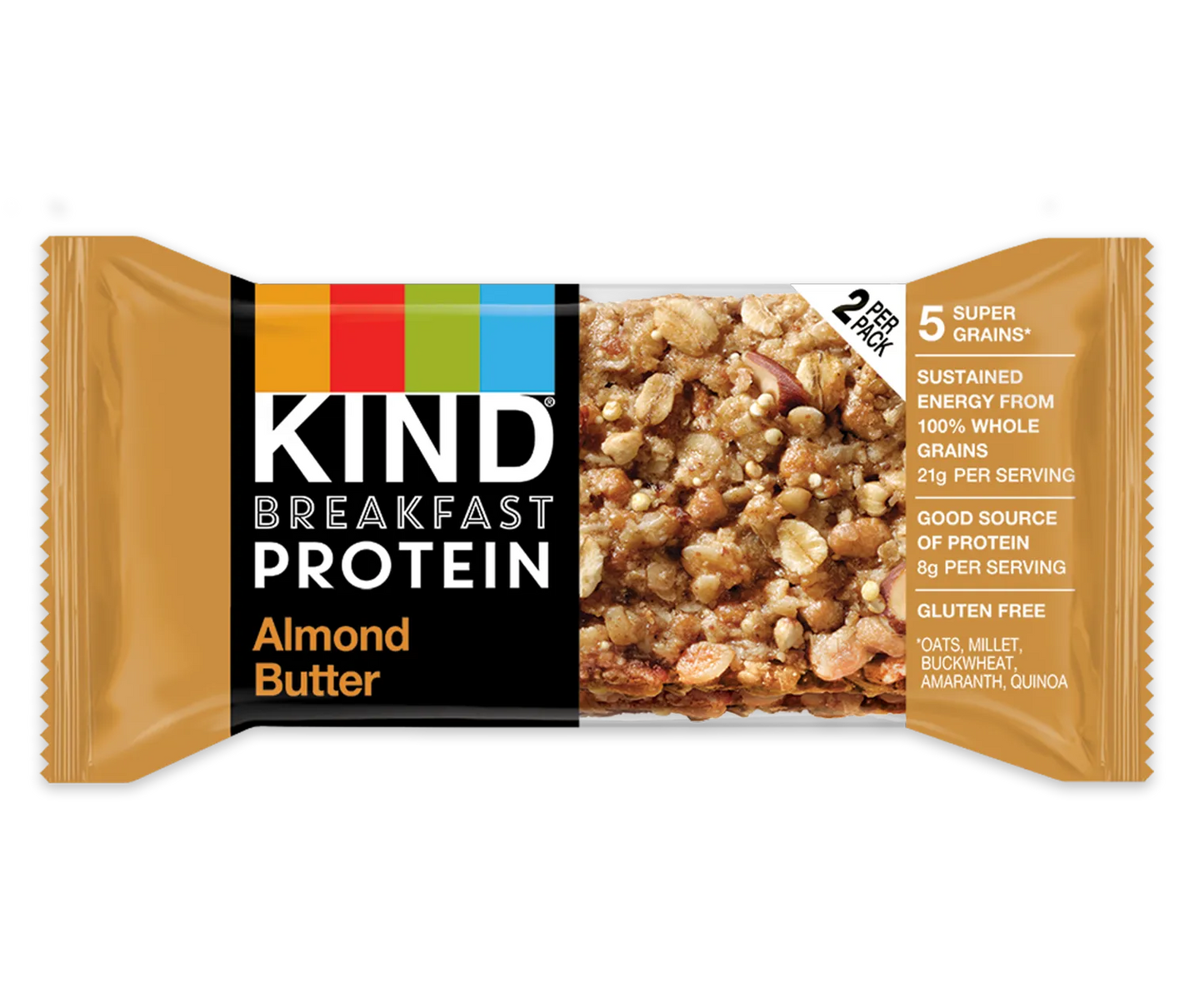 Kind Breakfast Protein Almond Butter (10 ct, 2 oz) single serve office snack