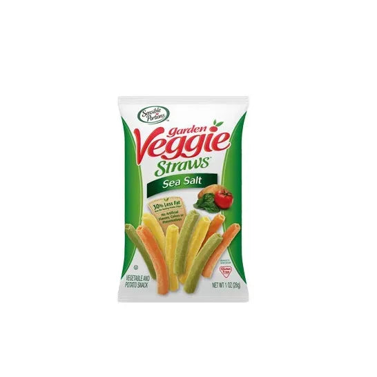 Sensible Portions Garden Veggie Straws Sea Salt (10 ct, 1 oz) single serve office snack