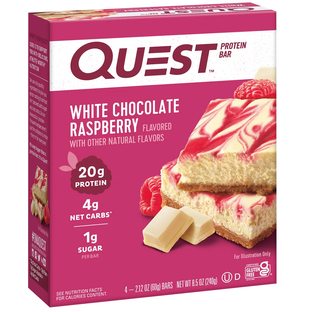 Quest White Chocolate Raspberry Protein Bar (10 ct, 2 oz)