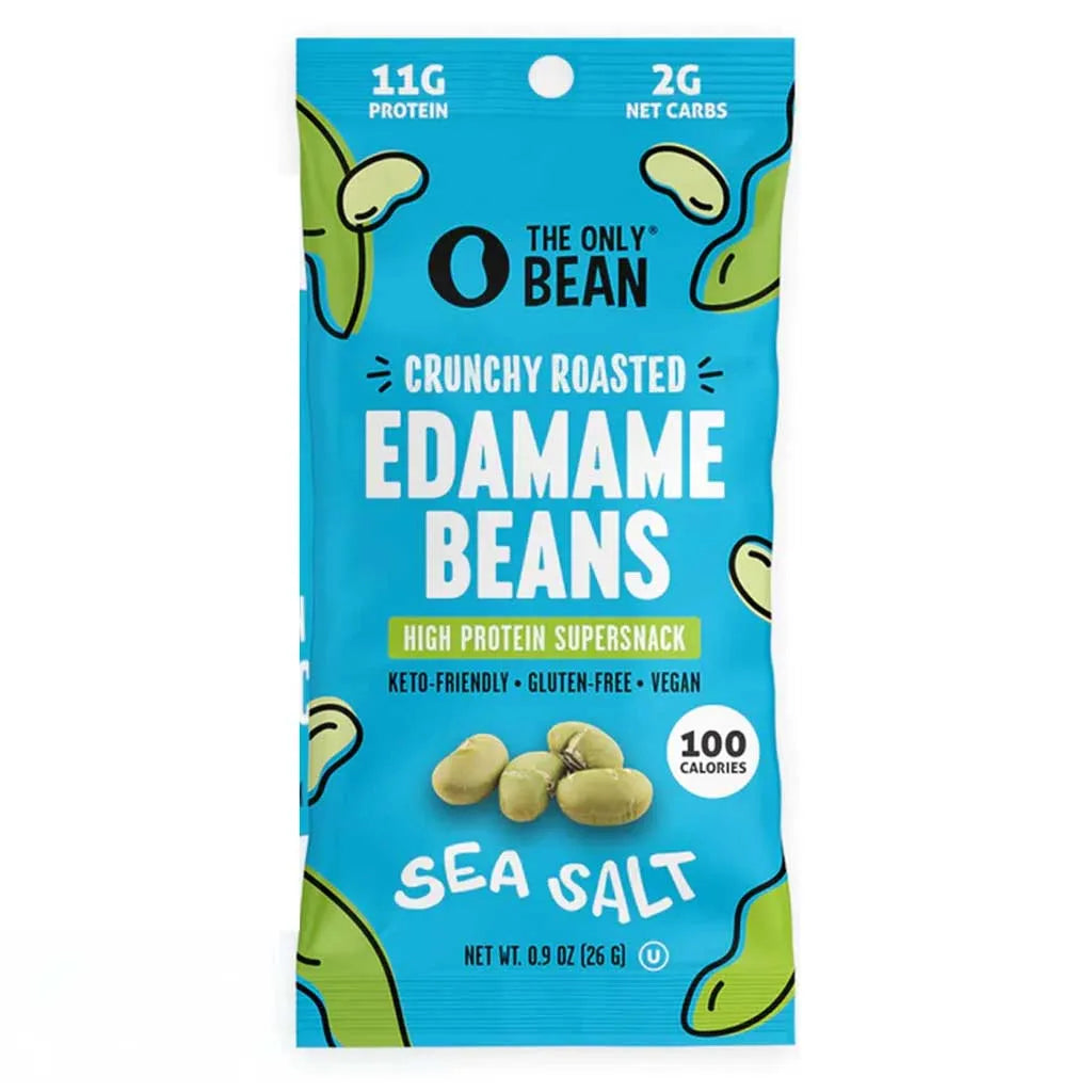 O Bean Sea Salt Roasted Edamame (10 ct, 0.9 oz) single serve office snack