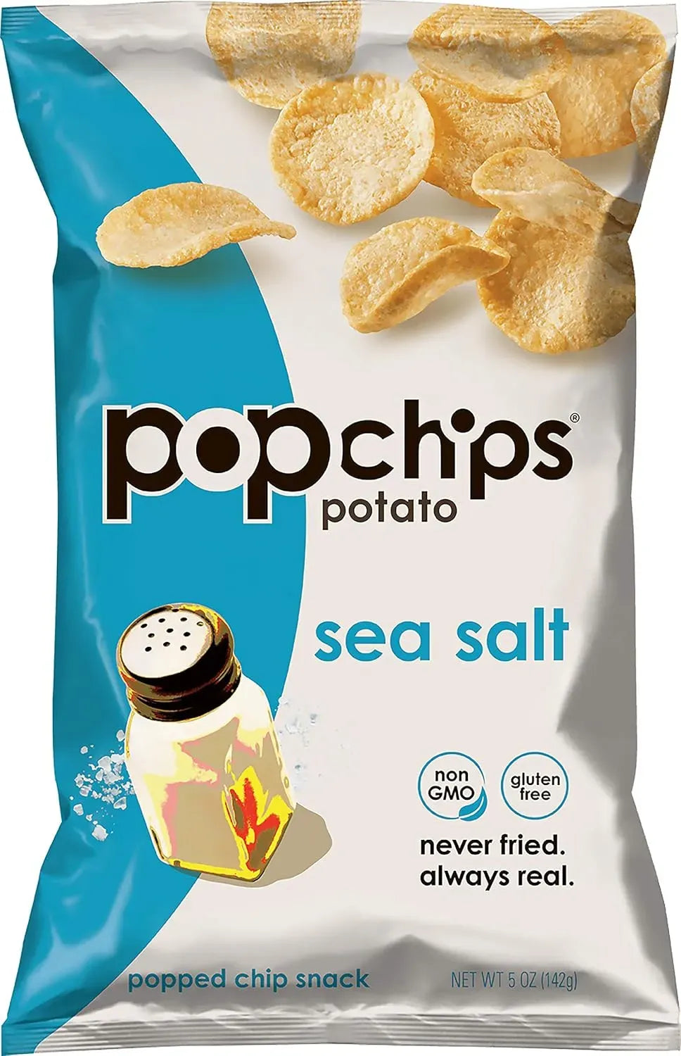 Popchips Sea Salt Potato Chips (10 ct, 1 oz) single serve office snack
