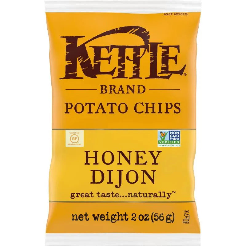 Kettle Brand Honey Dijon Potato Chips (10 ct, 2 oz) single serve office snack