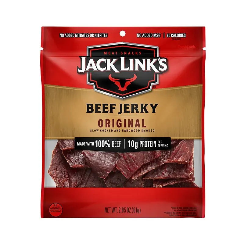 Jack Link's Original Beef Jerky  (10 ct, 1 oz) single serve office snack