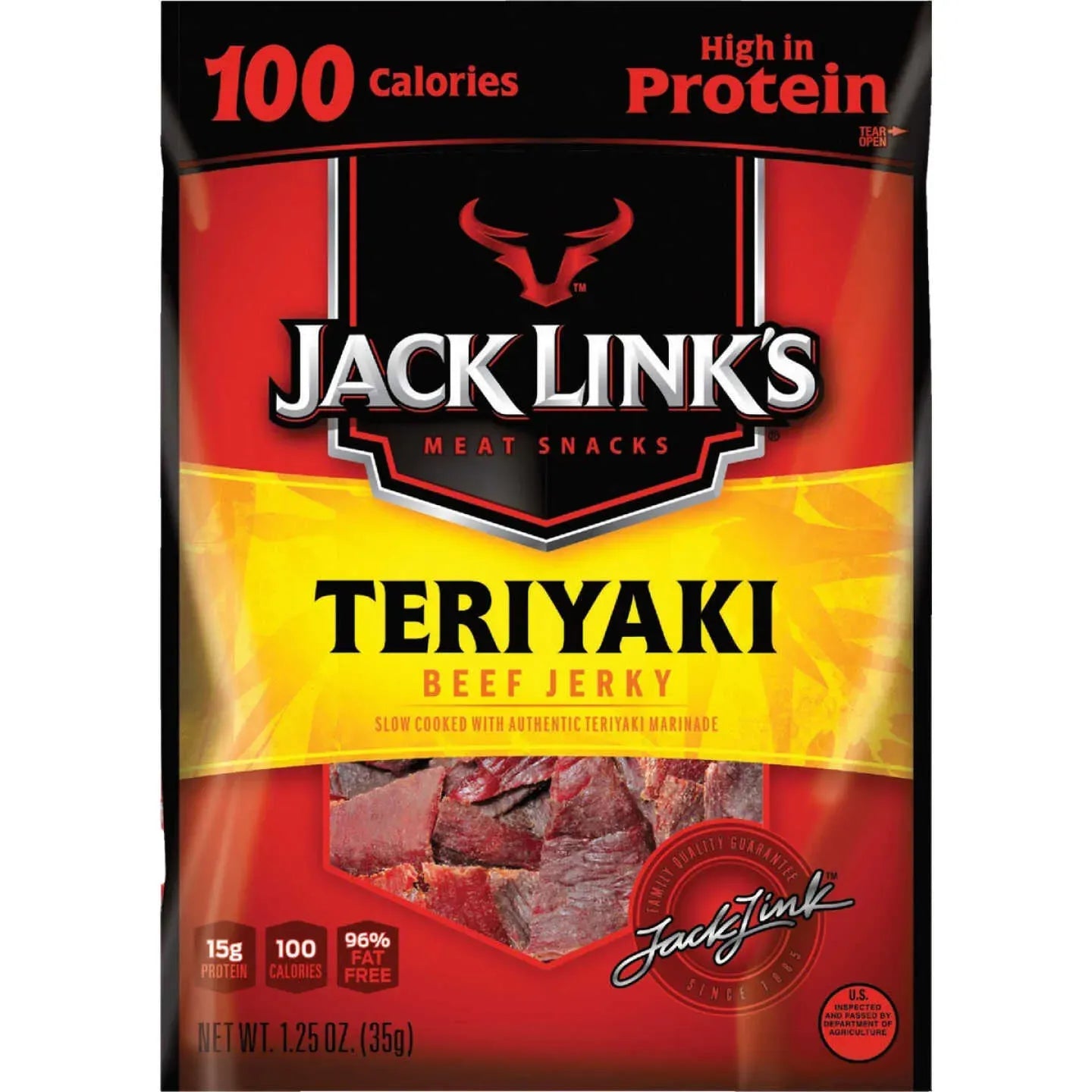 Jack Link's Teriyaki Beef Jerky (10 ct, 1 oz) single serve office snack