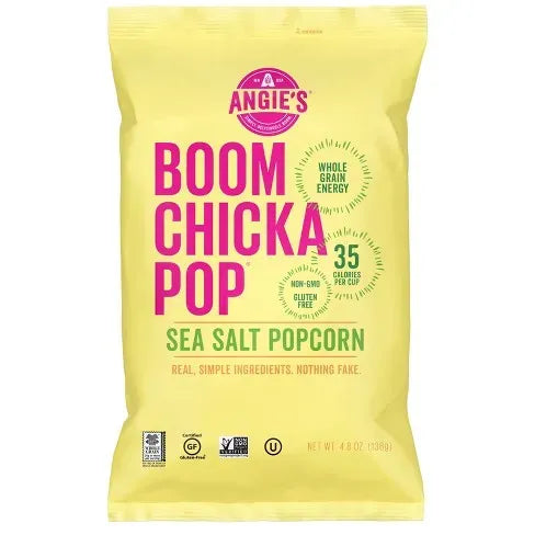 Boom Chicka Pop Sea Salt Popcorn (10 ct, 0.6 oz) single serve office snack