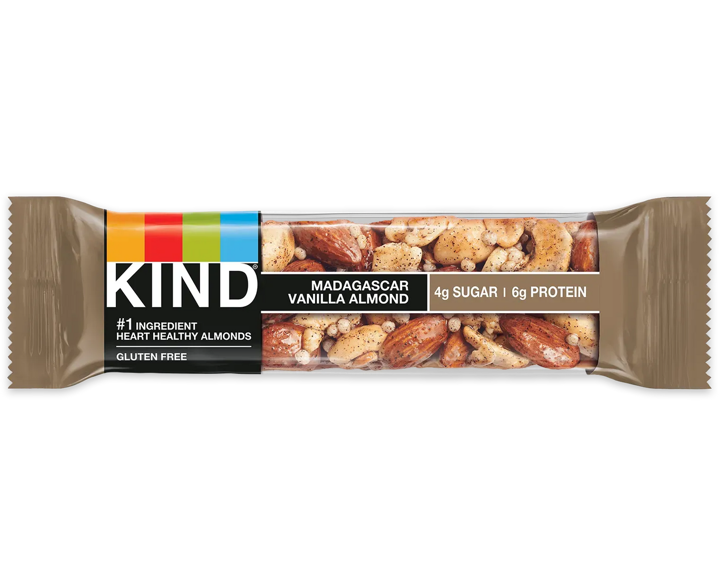 Kind Madagascar Vanilla Almond (10 ct, 1 oz) single serve office snack