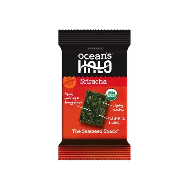 Ocean's Halo Sriracha Seaweed (10 ct, 0.14 oz) single serve office snack
