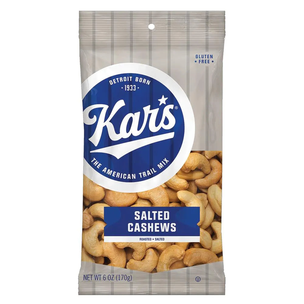 Kar's Roasted & Salted Cashews (10 ct, 1 oz) single serve office snack