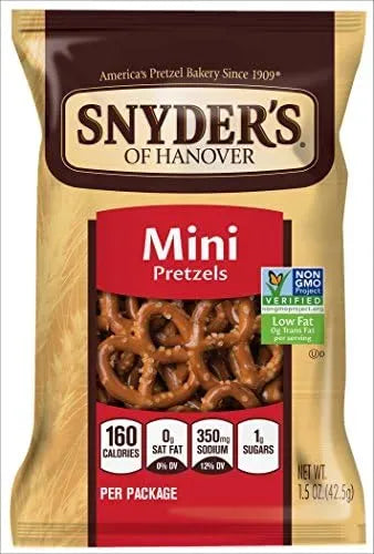 Snyder's Mini Pretzels (10 ct, 2 oz) single serve office snack