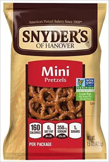 Snyder's Mini Pretzels (10 ct, 2 oz) single serve office snack