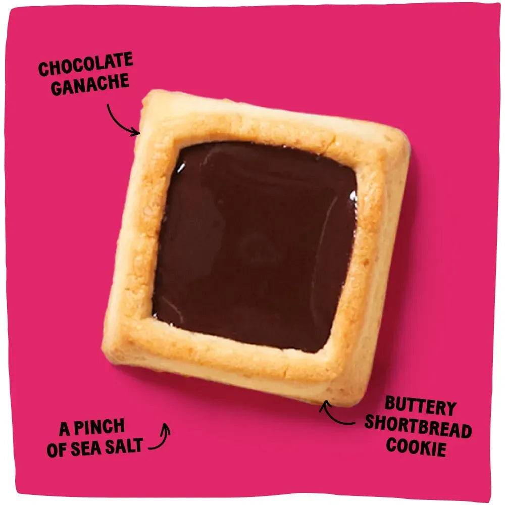 Michel et Augustin Dark Chocolate Sea Salt Cookie Squares (10 ct, 0.3 oz) single serve office snack