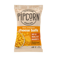 Pipcorn Cheese Balls Cheddar (10 ct, 1 oz) single serve office snack