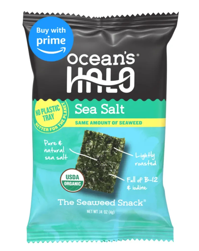 Ocean's Halo Sea Salt Seaweed (10 ct, 0.14 oz) single serve office snack