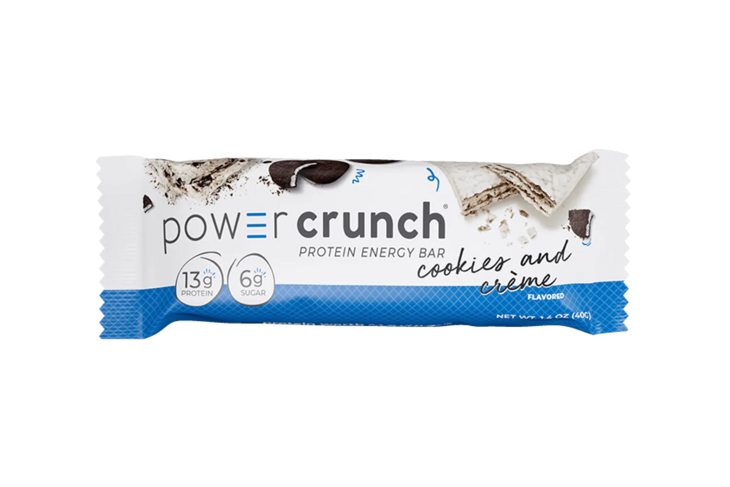 Power Crunch Cookies and Creme Protein Bars (10 ct, 1 oz) single serve office snack