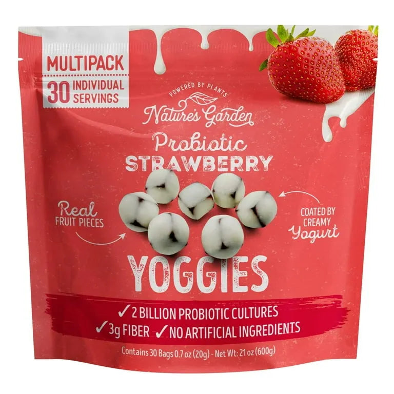 Nature's Garden Probiotic Strawberry Yoggies (10 ct, 30 units)) single serve office snack