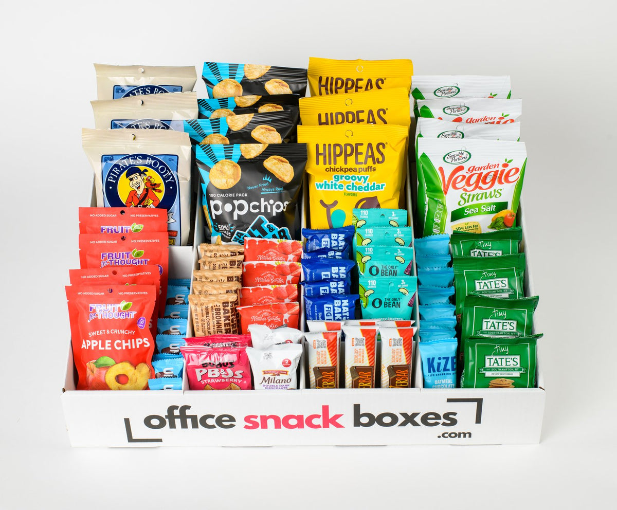 Sealed individually wrapped snacks for a veterinary clinic break room
